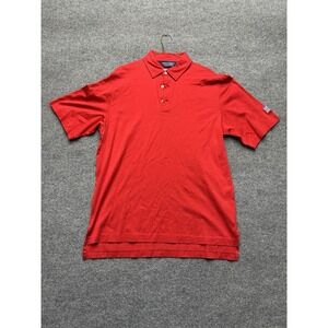 Polo Ralph Lauren Golf Shirt 100% Pima Cotton Size Men's Medium Red Vintage